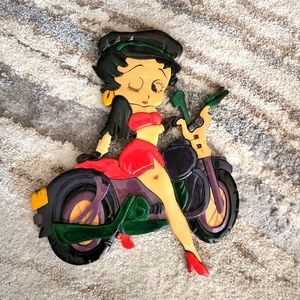 Betty Boop on a motorcycle